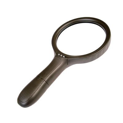 GALPADA 138MM Extra Large Lighted Magnifying Glass with 3 LED Lights Handheld Illuminated Magnifier for Reading Science Exploration and Seniors