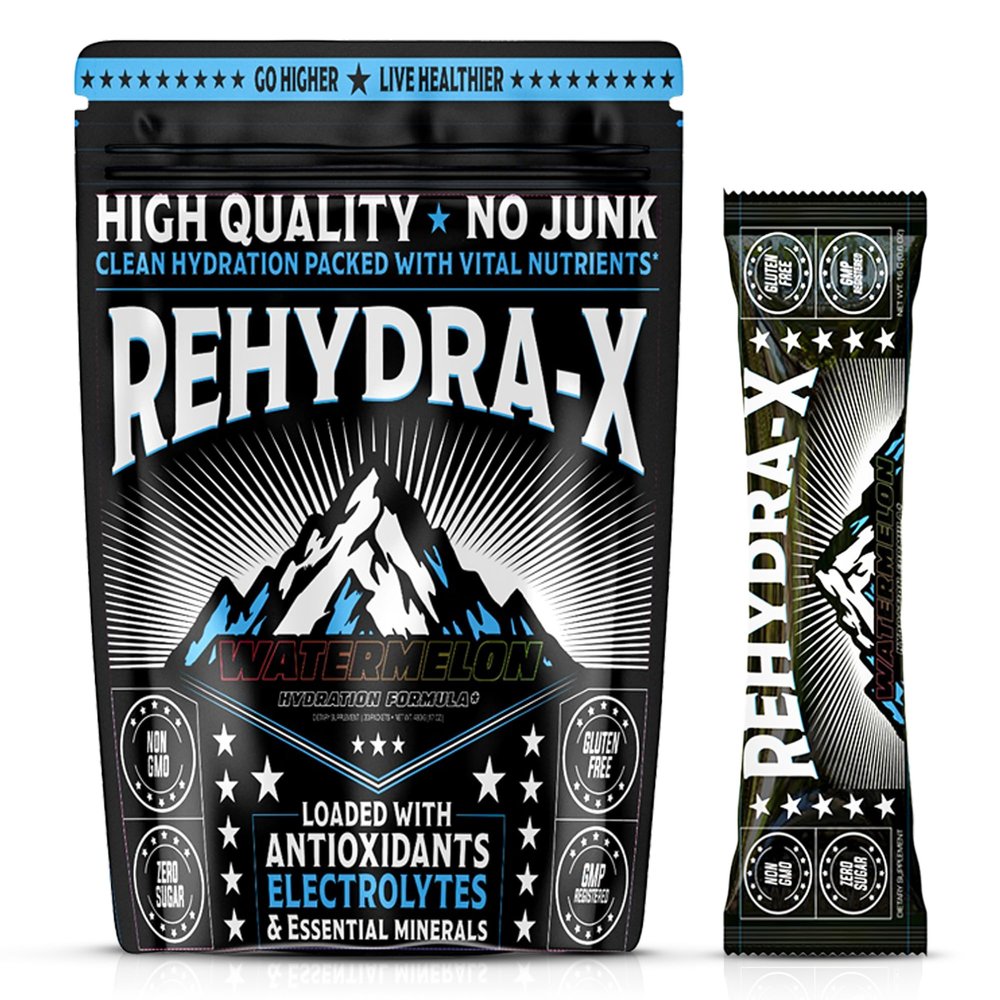Ironpeak Nutrition Rehydra-X, Watermelon Electrolyte, Hydration, Coconut Water, & Bounce-Back After Late Nights