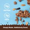 Breakin Protein & Fiber Granola Bites 3 Pack (4oz Each) No Refined Sugar, Gluten Free, Dairy Free, Seed Oil Free. Healthy Snack for Adults & Kids On-the-Go (3 Pack, Dark Chocolate Peanut) view 4