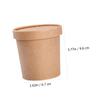 Vaguelly 50sets Disposable Soup Bowls Lids Paper Soup Cups for Hot Foods Porridge and Ice and Convenient Food Containers view 2