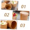 Vaguelly 50sets Disposable Soup Bowls Lids Paper Soup Cups for Hot Foods Porridge and Ice and Convenient Food Containers view 4