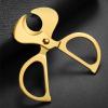 ARFUKA Premium Guillotine Cigar Cutter Stainless Steel Portable Dual-Blade Scissors Professional Cutter for All Cigar Sizes - Travel & Home Essential for Smokers Gold view 4