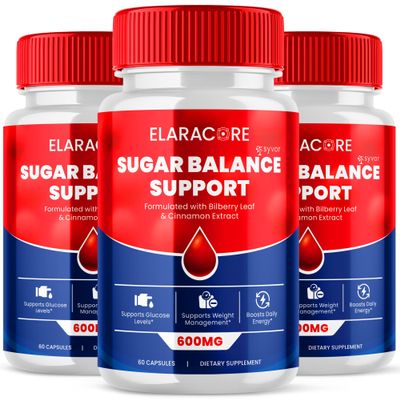 (3 Pack) Elaracore Capsules - Elara Core Advanced Balance Support Pills, All Natural Elaracore Daily Health & Wellness Vitamin Supplement Extra Strength Formula with Premium Ingredients (180 Capsules)