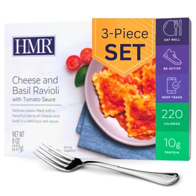HMR Cheese & Basil Ravioli Entre, Vegetarian, 10g Protein, 3 Pack