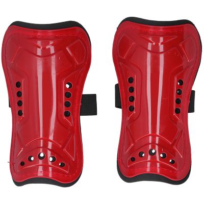 1 Pair Soccer Shin Pads Guard Sports Leg Protector Shin Pad for Adults Football Training (Red)