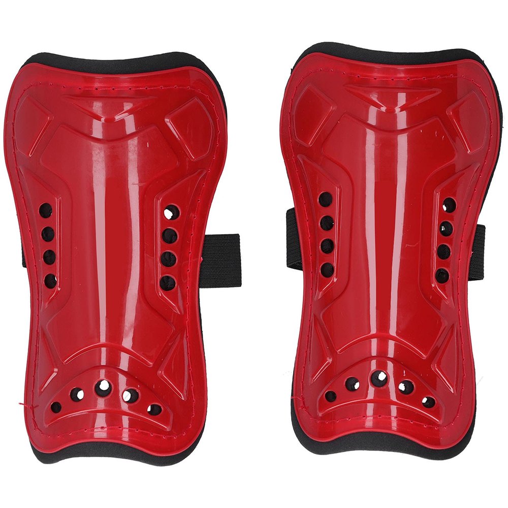 1 Pair Soccer Shin Pads Guard Sports Leg Protector Shin Pad for Adults Football Training (Red)