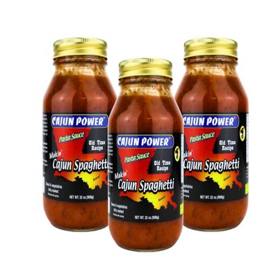 Cajun Power Cajun Spaghetti Pasta Sauce, 32oz Jar Authentic Creole-Italian Recipe, Bold and Savory Flavor, Perfect for Spaghetti, Pasta Dishes, Pizza, and Southern-Inspired Meals (32oz (Pack of 3))
