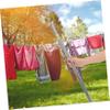 HEALLILY Telescopic Clothesline Prop Pole Adjustable Retractable Clothes Reaching Rod for Outdoor Drying Sturdy Lightweight Design Hooks for Laundry and Garden Use view 4