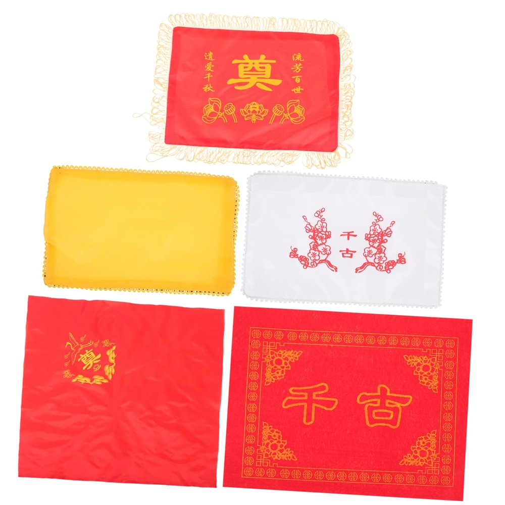CAXUSD Elegant Ashes Urn Cover Set Cloth Covers Funnel Funeral Decor for Casket Burial Accessories