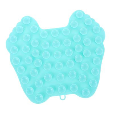HAKIDZEL Silicone Foot Scrubber Mat Foot Massage Cushion for Deep Cleaning and Acupoint Relief Durable and Safe Shower Brush for Enhanced Blood Circulation and Comfort Blue