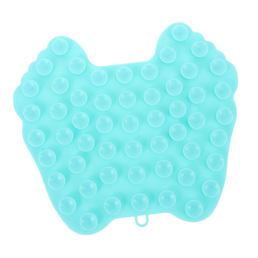 HAKIDZEL Silicone Foot Scrubber Mat Foot Massage Cushion for Deep Cleaning and Acupoint Relief Durable and Safe Shower Brush for Enhanced Blood Circulation and Comfort Blue