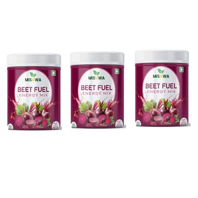 MISHWA Beet Fuel Energy Mix Freeze-Dried Beetroot Powder | 100% Natural Superfood | Boosts Energy, Cardio Health, & Blood Circulation | Non-GMO, No Preservatives, Vegan | 200g (28 Servings) (3)