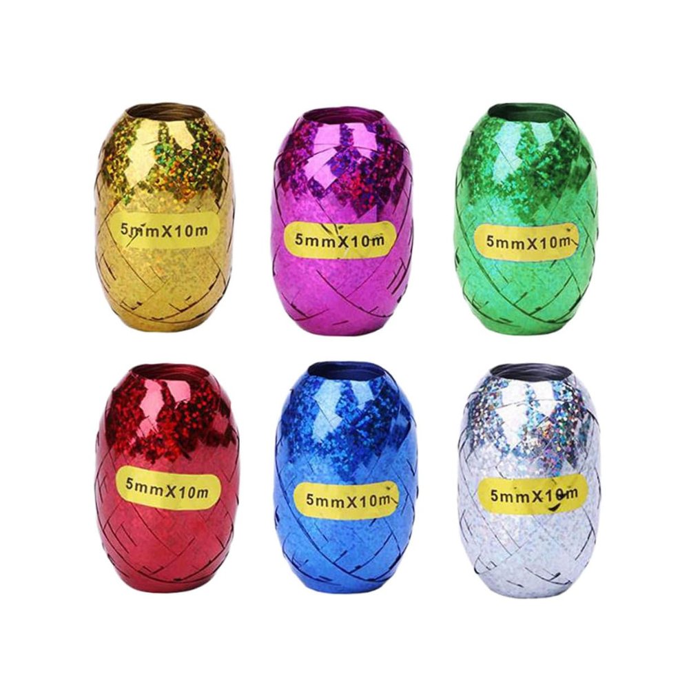 Baluue 12 Pcs Holographic Curling Ribbons for Present Wrapping Balloon Decoration Crafting and Party Planning Mixed Each