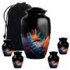 Dragon Fly Adult Cremation Funeral Urn for Human Ashes, Keepsake Memorial Gift for Father & Mother, Beautiful Handcrafted Small Urns for Ash, Combo, Black (10 Inch & 3 Inch Mini Set of 3) view 1