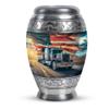 KARYLIZ Truck Urn for Ashes for Women - American Flag Memorial Funeral Adult Urns for Human Ashes Female - Cremation Urns for Mom & Dad - 10 Inch - Black Large Memorial Urn for Adult Male view 1