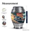 KARYLIZ Truck Urn for Ashes for Women - American Flag Memorial Funeral Adult Urns for Human Ashes Female - Cremation Urns for Mom & Dad - 10 Inch - Black Large Memorial Urn for Adult Male view 2
