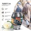 KARYLIZ Truck Urn for Ashes for Women - American Flag Memorial Funeral Adult Urns for Human Ashes Female - Cremation Urns for Mom & Dad - 10 Inch - Black Large Memorial Urn for Adult Male view 3