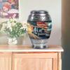 KARYLIZ Truck Urn for Ashes for Women - American Flag Memorial Funeral Adult Urns for Human Ashes Female - Cremation Urns for Mom & Dad - 10 Inch - Black Large Memorial Urn for Adult Male view 4