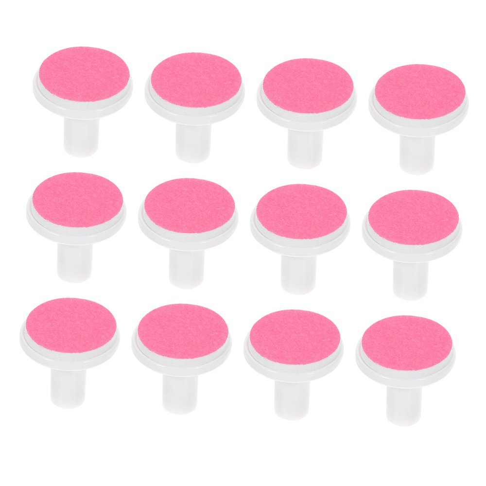 Baluue 12pcs Boy Girl Nail Accessory Nail File Pads Trimmer Grinding Heads Safe Easy to Use