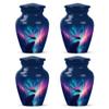 Yatskia Northern Lights Dragonfly Mini Memorial Urn for Adult Ashes Brother and Sister, Little Keepsake Urn for Human Ashes Adult, (Classic Pack of 4, 3 Inch) view 1