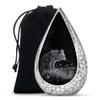 Remembrate Wolf Funeral Urns for Adult Ashes Men and Women 10 Inch - Black Night Adult Urns for Human Ashes Women - Stars Large Drop Cremains Containers - Burial Urn for Dad Remains with Velvet Bag view 1