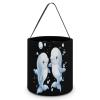 Cute Beluga Whale Couples Halloween Candy Bucket Reusable Tote Bags Gift Bags with Handles Party Supplies view 1