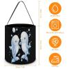 Cute Beluga Whale Couples Halloween Candy Bucket Reusable Tote Bags Gift Bags with Handles Party Supplies view 2