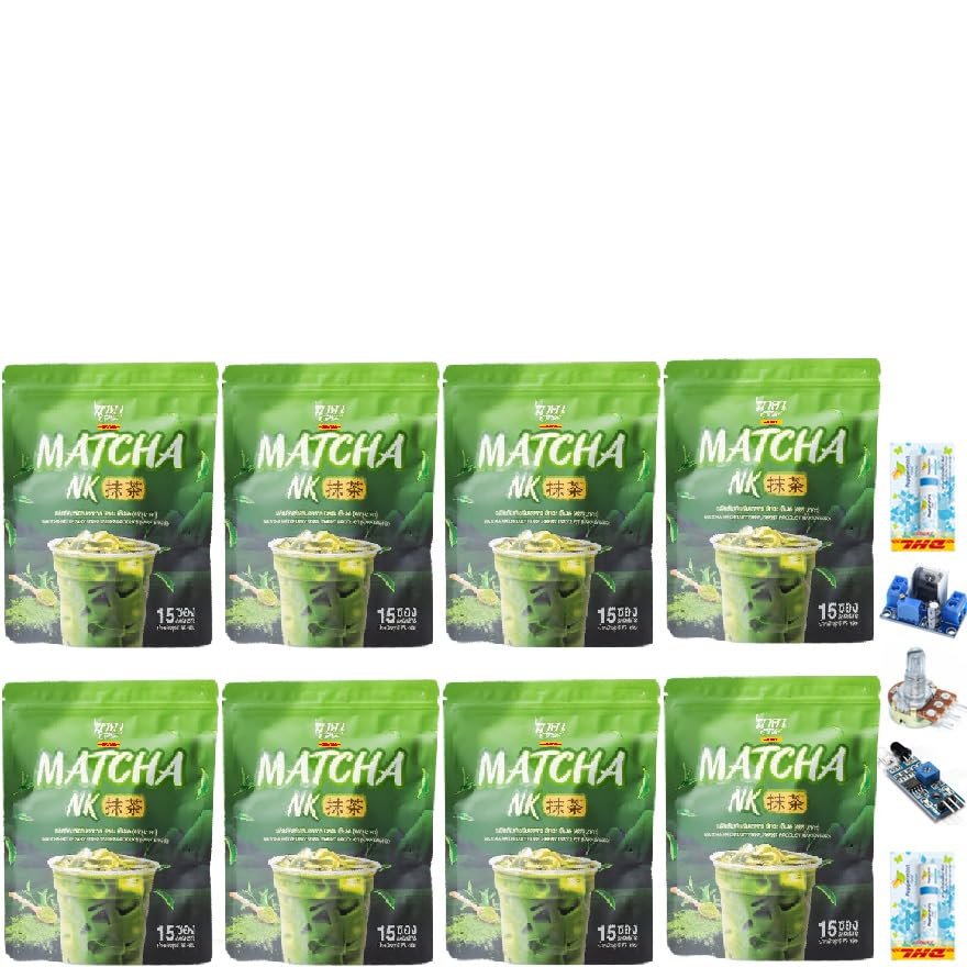 15 Sachets/Pack(75g) Good Shape MATCHA NK Green Tea Japan With Chilli Cactus Extract Premium Delicious Intense Much Mellow Set 8 By Thaigiftshop [Get Free Tomato Facial Mask]