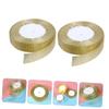 jojofuny 4rolls Gold Decorative Ribbons for Wrapping of Gold Packing Ribbon for Crafts Cakes and Scrapbooking Decorations view 4