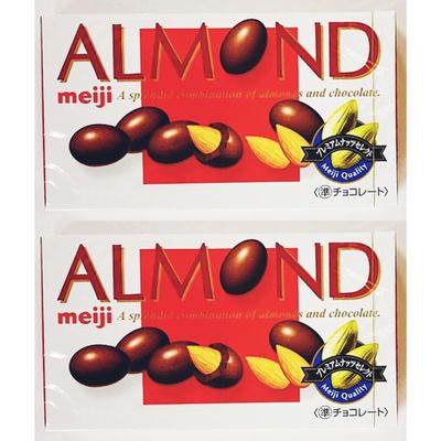 Almond Chocolate Candy, Premium Japanese Chocolate-Covered Almonds, 79g,2 Pack