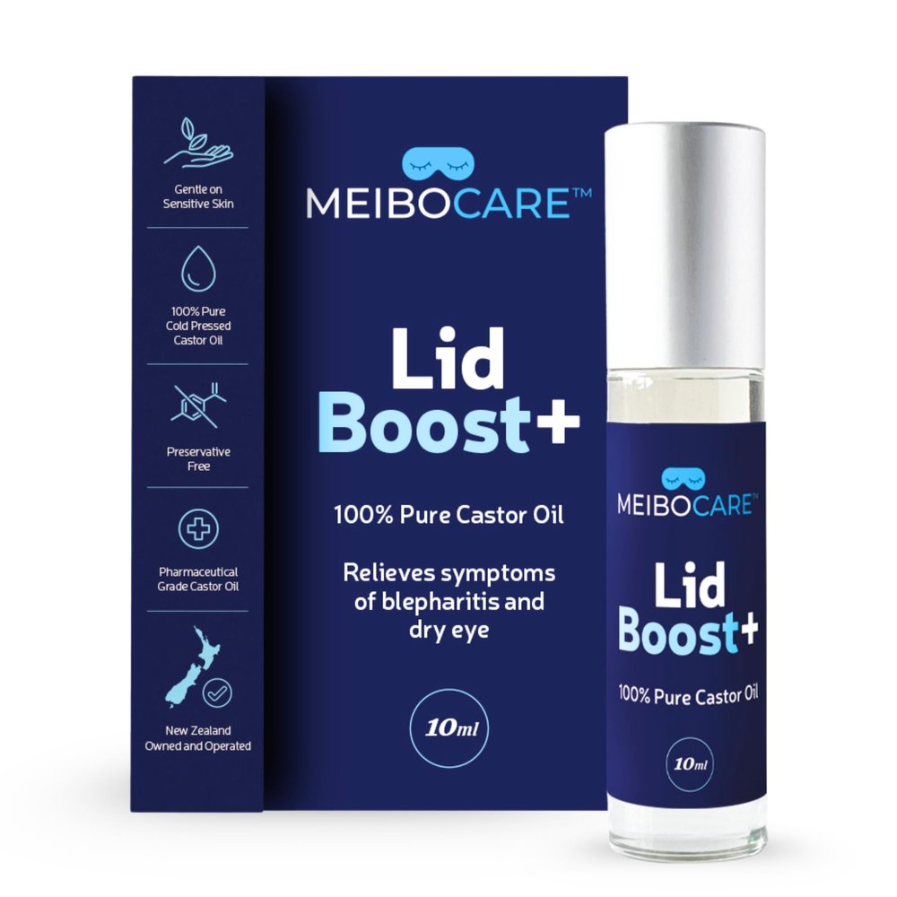 MEIBOCARE LidBoost+ 100% Cold Pressed Castor Oil Eye Lid Cleanser. 10ml