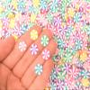 10mm Multicolor Peppermint Polymer Clay Sprinkles, Rainbow Candy Nail Art Slices, Miniature Faux Mint Embellishments for Crafts - Non Edible (Multicolor, Container) view 2