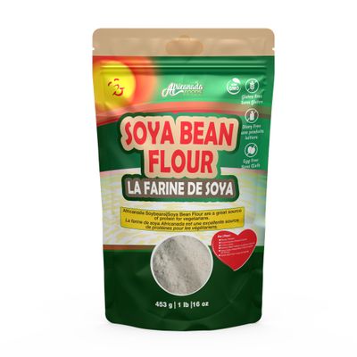 Africanada Soya Soy Bean Flour | for cooking, baking | 453g | 1lb | 16 ounce