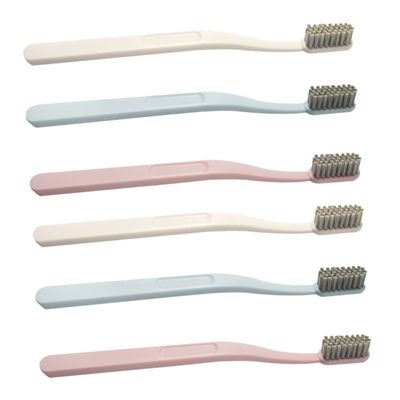 Baluue 6-Pack Bamboo Charcoal Soft Bristle Toothbrushes for Adults Oral Care Tools for Household Use Gentle on Gums and Teeth Random Color