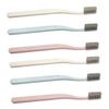 Baluue 6-Pack Bamboo Charcoal Soft Bristle Toothbrushes for Adults Oral Care Tools for Household Use Gentle on Gums and Teeth Random Color view 1