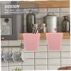 Healifty 5pcs Rolling Cup Holder Organizer Hanging Pen Holder Utility Accessories Storage Box Wall Mount view 3