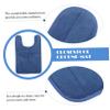 TOPPERFUN Simple U Shape Toilet Ground Mat with Coral Fleece in Blue view 4