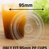 Darong 95mm PP Cold Cups with Boba Straws Multiple Sizes & Packs (16oz, 22oz, 24oz) (95Flat Lids) view 4