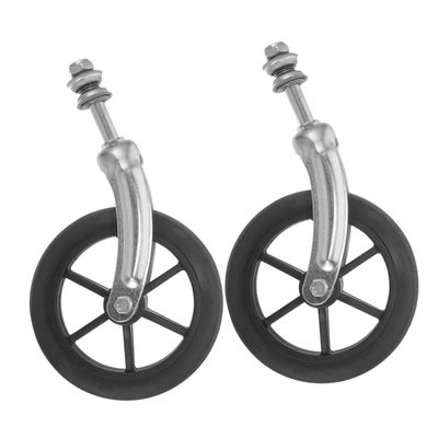 HIAKDOFT 2pcs Replacement Front Wheels for Wheelchairs Soft Skateboard Wheels Tube Brackets