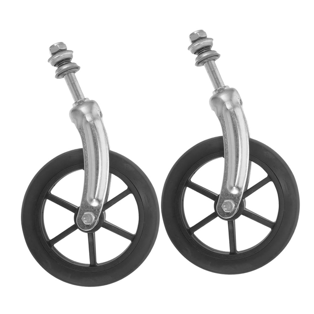 HIAKDOFT 2pcs Replacement Front Wheels for Wheelchairs Soft Skateboard Wheels Tube Brackets