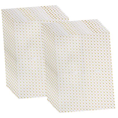 Baluue 20sheets Star Pattern Tissue Paper for Wrapping Crafting and Decoration Metallic Foil Paper for Weddings Valentine Day and Parties