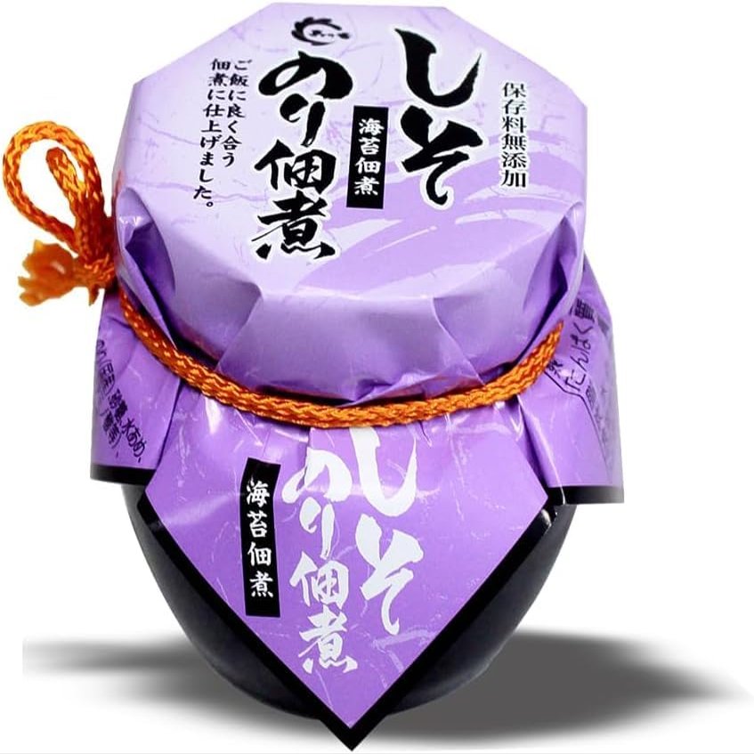Shimanoka Nori Tsukudani Shiso Flavor 80g (Pack of 3), Domestic Seaweed cooked with Perilla Seeds & Shodoshima Shoyu Soy Sauce, Seasoned Seaweed Paste from Japan, MADE IN JAPAN, Limited Stock