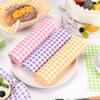 SECFOU 400PCS Waterproof Oil Proof Wax Paper Sheets for Baking Greaseproof Food Wraps Colorful Checkered Food Paper for Sandwiches Hamburgers and Snacks view 4