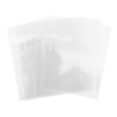 Amosfun 20pcs Extra Thick Self-sealing Clear Bags Transparent Packaging for Photos Jewelry Snacks Treats Adhesive Plastic Sleeves for Easy Use