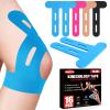 16 PCS Kinesiology Tape for Knees, Knee Support Tape, Precut Knee Tape for Knee Stability, Athletic Tape, Kinetic Tape for Knee - Blue view 1