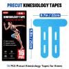 16 PCS Kinesiology Tape for Knees, Knee Support Tape, Precut Knee Tape for Knee Stability, Athletic Tape, Kinetic Tape for Knee - Blue view 2