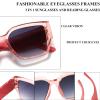 AOOLIA Oversized Reading glasses Sunglasses for Women, Stylish UV400 Reader Full Lens Eyewear for OutdoorBeach Travel Driving (Pink, 2.5, x) view 3