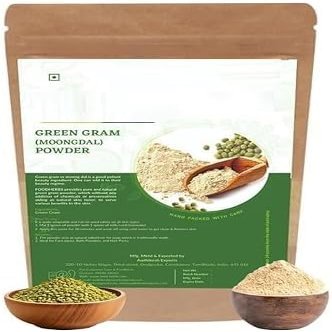 100% Natural Green Gram Powder - 7.05Ounce / 200g, Pack of 1