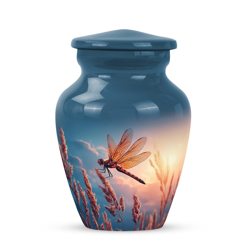 YATHABHISA Keepsake Urns for Ashes, Urn for Human Ashes, Cremation Urns for Human Ashes, Memorial Gift, Blue, 3 Inch