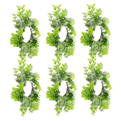ABOOFAN 6pcs Realistic Simulated Eucalyptus Leaves Artificial Greenery for Classroom Decor Home